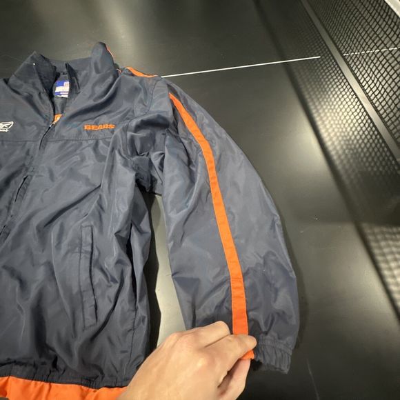 Chicago Bears NFL Team Apparel On Field Mens Large Reebok Zip Jacket Blue/Orange - Picture 8 of 10